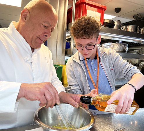 Axel cuisine avec Thierry Marx 