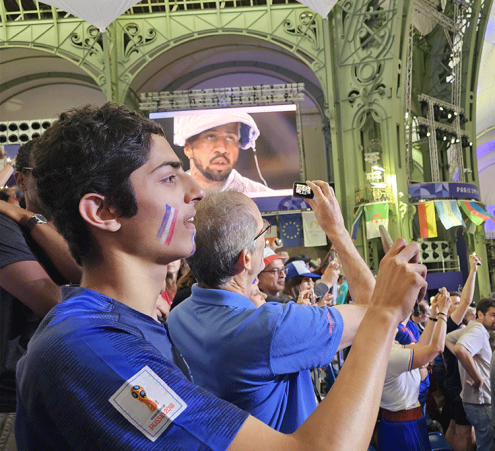 Thomas assiste à la finale d'une épreuve des JO2024