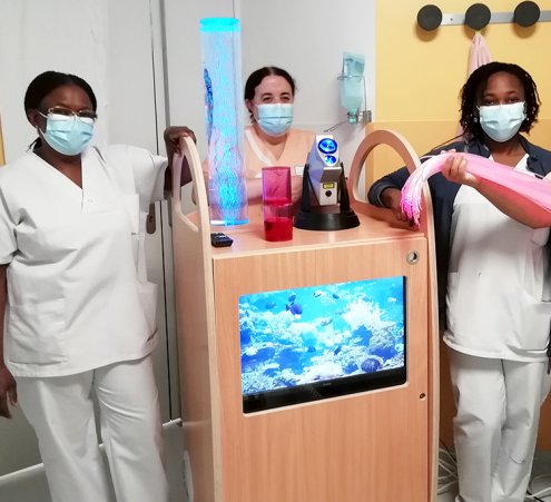 Un chariot multi-sensoriel
