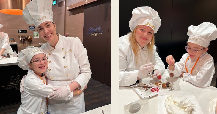 Des passionnés de pâtisserie au Lindt Home of Chocolate