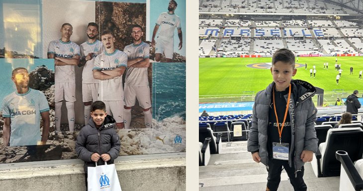 Giulian est un grand fan de l'OM