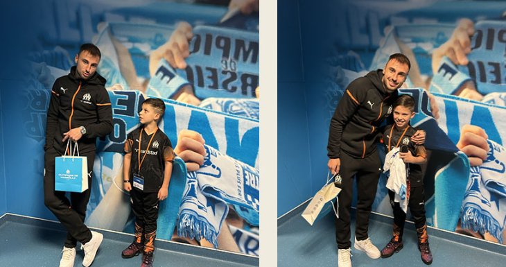 Giulian est un grand fan de l'OM