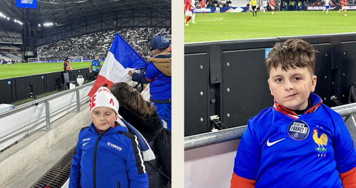 Kenzo assiste à un match au Velodrome
