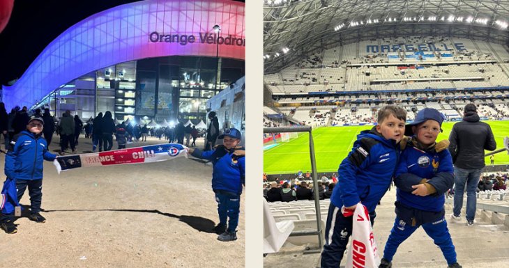 Kenzo assiste à un match au Velodrome