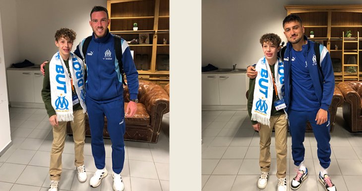 Mathis assiste &agrave; un match de l'OM 