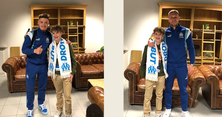 Mathis assiste &agrave; un match de l'OM 