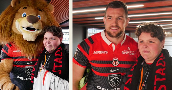 Lucie assiste à un match au stade Toulousain