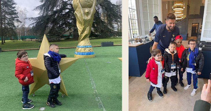 Des petits princes assistent &agrave; l'entra&icirc;nement de l'&eacute;quipe de France 