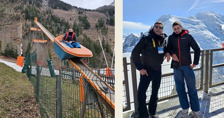 Roman découvre le Mont Blanc