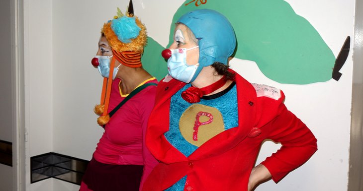Des clowns à l'Hôpital du Kremlin-Bicêtre (94)