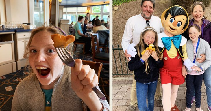 Adeline fait signer des autographes à Disney