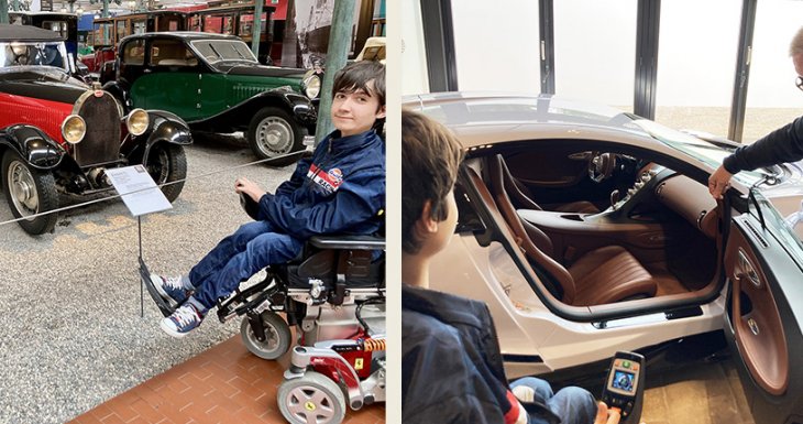 Thibault visite l'usine Bugatti 