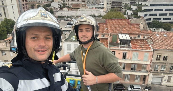 Kenzo r&ecirc;ve avec les marins pompiers de Marseille 