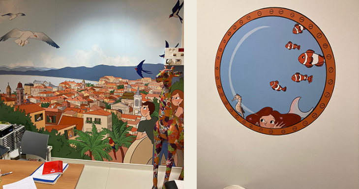 Fresques oc&eacute;aniques : l'art qui transforme les espaces en onco-p&eacute;diatrie