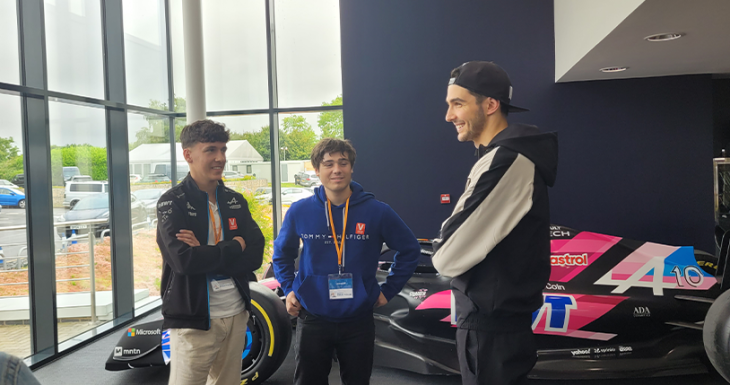 Deux princes rencontrent Esteban Ocon